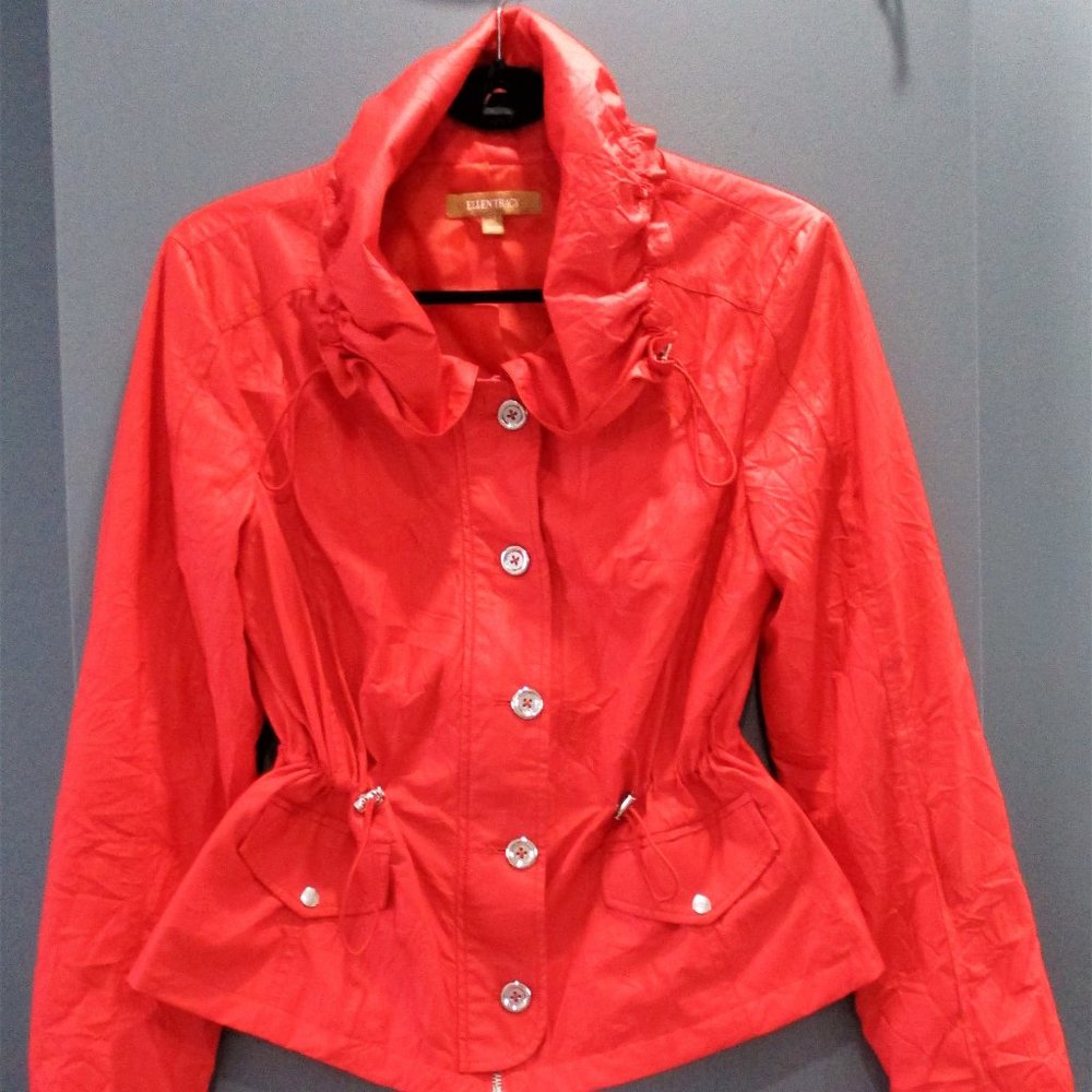 NWT Ellen Tracy Orange Rain Coat /Jacket